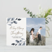 自然なウィムシーの植物性のクリスマスフォト シーズンカード (スタンド正面)