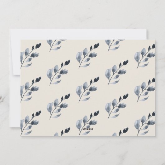 自然なウィムシーの植物性のクリスマスフォト シーズンカード (裏面)