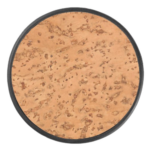 自然なコルクの一見木穀物 アイスホッケーパック (正面)