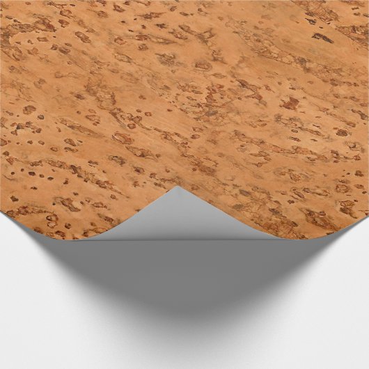 自然なコルクの一見木穀物 ラッピングペーパー (角)