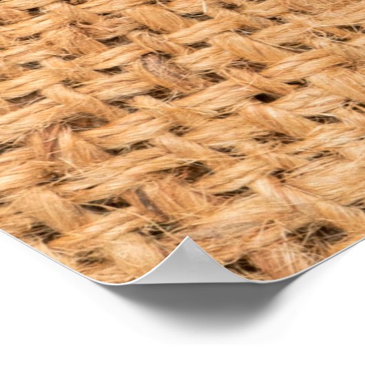 自然なサッククロスの茶色のテクスチャとバックグロ ポスター (角)