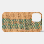 自然なサッククロス茶色のテクスチャとバックグロ Case-Mate iPhoneケース (裏面 (横))