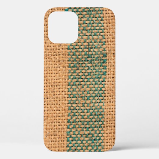 自然なサッククロス茶色のテクスチャとバックグロ Case-Mate iPhoneケース (裏面)