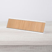 自然なタケ木製の穀物の一見 デスクネームプレート (正面)