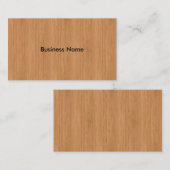 自然なタケ木製の穀物の一見 名刺 (正面/裏面)