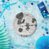 自然なテクスチャ白うずく《植物》アスペン樹皮の写真 ペーパープレート (パーティー)