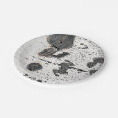 自然なテクスチャ白うずく《植物》アスペン樹皮の写真 ペーパープレート (アングル)