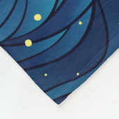 自然なテクスチャ。装飾手描きドードルオルナ フリースブランケット (角)