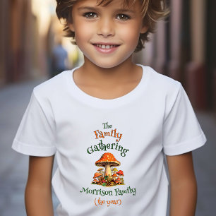 自然なデザインのカジュアルな家族再会Tシャツ トドラーTシャツ