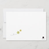 自然なデザインの写真付き出生発表カード 案内状 (裏面)