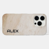 自然なトラバーチンテクスチャ – 自然石のパターン Case-Mate iPhoneケース (裏面 (横))