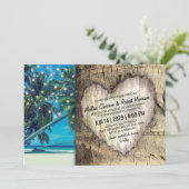 自然なトロピカルビーチでのデスティネーションウェディング 招待状 (スタンド正面)