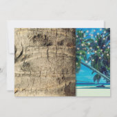 自然なトロピカルビーチでのデスティネーションウェディング 招待状 (裏面)