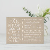 自然なバーラップのブライダルの招待状 招待状 (スタンド正面)