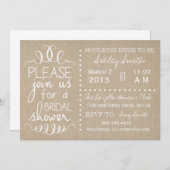 自然なバーラップのブライダルの招待状 招待状 (正面/裏面)