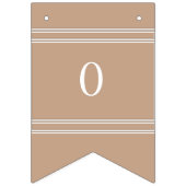 自然なバーラップの無地の傾向 バンティングフラッグ (第2の旗)