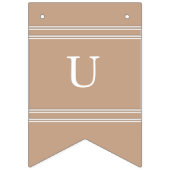 自然なバーラップの無地の傾向 バンティングフラッグ (第3の旗)