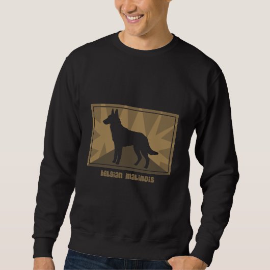 自然なベルギー人Malinois スウェットシャツ (正面)