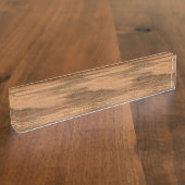 自然なユーカリの木製の穀物の一見 デスクネームプレート (側面)