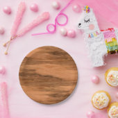 自然なユーカリの木製の穀物の一見 ペーパープレート (パーティー)