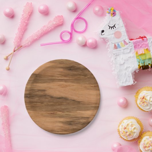 自然なユーカリの木製の穀物の一見 ペーパープレート (パーティー)