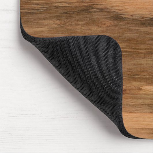 自然なユーカリの木製の穀物の一見 マウスパッド (コーナー)