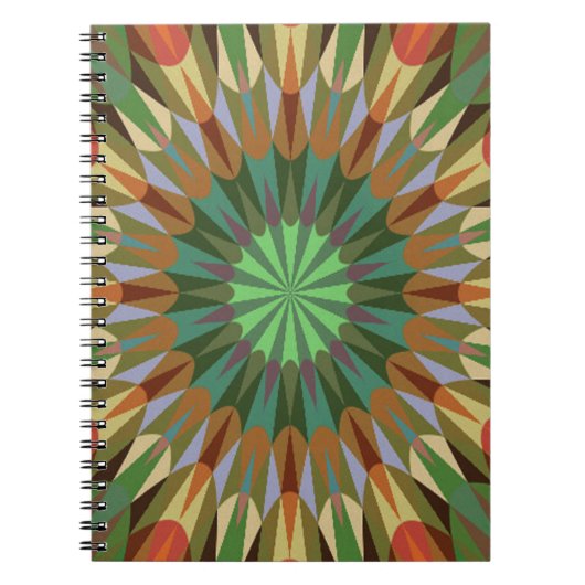自然なレトロの幾何学 ノートブック (正面)