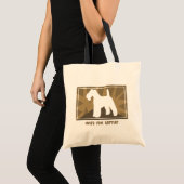 自然なワイヤーフォックステリア犬 トートバッグ (正面(商品))