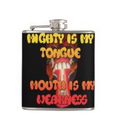 自然な人 面白い 弱い 口 フラスク (正面)