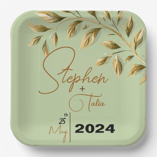 自然な優雅さを受け入れる ペーパープレート (正面)