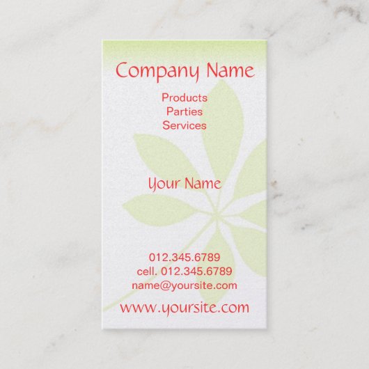 自然な印象 名刺 (正面)