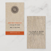 自然な多目的名刺(オレンジ) 名刺 (正面/裏面)