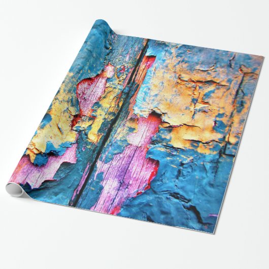 自然な天候は古い板パターン質をもたらします ラッピングペーパー (アンロールド)