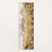 自然な山の川と花 ヨガマット (正面)