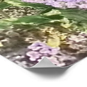 自然な庭園の紫の野生の花 ポスター (角)