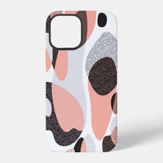 自然な形:幾何学的なシームレステクスチャ iPhoneケース (裏面)