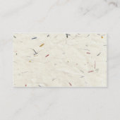 自然な押された紙-手すき紙 名刺 (裏面)