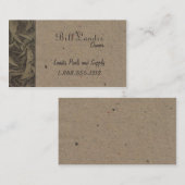 自然な押された紙-自然なブラウン 名刺 (正面/裏面)