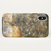 自然な抽象、川に磨かれた小石の茶色と灰色 Case-Mate iPhoneケース (裏面(横))