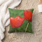 自然な春のチューリップの花柄 クッション (ブランケット)