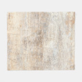 自然な木のテクスチャの背景、寄木裏 フリースブランケット (正面(横))