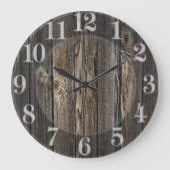 自然な木の背景テクスチャ。 ラージ壁時計 (正面)