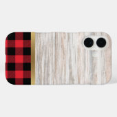 自然な木の質感とバッファロープレイド Case-Mate iPhoneケース (裏面 (横))