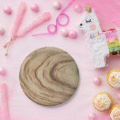 自然な木目調の素朴なパーティーウェディング ペーパープレート (パーティー)