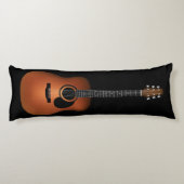 自然な木製のアコースティックギターの抱き枕 ボディピロー (裏面)