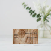 自然な木製の専門の名刺 名刺 (スタンド正面)