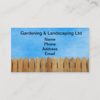 自然な木製の庭の塀 名刺