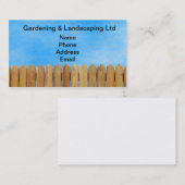 自然な木製の庭の塀 名刺 (正面/裏面)