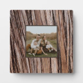 自然な杉の木の皮のアウトドアパターン フォトプラーク (正面)