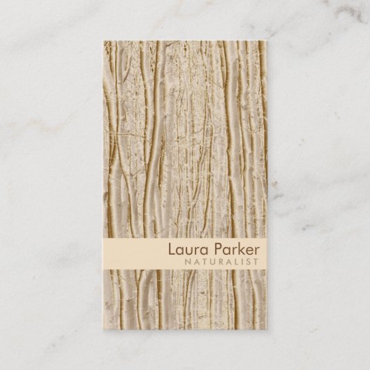 自然な森林ブラウンの木の心配の景色の芝生 名刺 (正面)